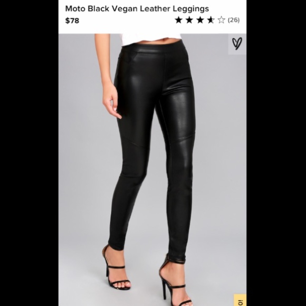 Free People Vegan Leather Moto Pants || Size 25